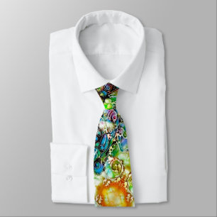 Wege des Lebens - Neurografische Kunst 7 Krawatte
