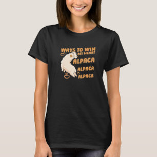 Wege, mein Herz zu gewinnen Lama Pako Alpaca Rasse T-Shirt
