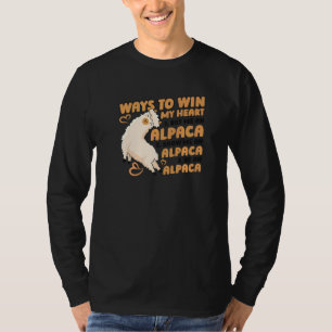 Wege, mein Herz zu gewinnen Lama Pako Alpaca Rasse T-Shirt