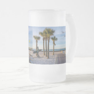 Wege zum Strand von Pensacola Mattierte Bier Tasse
