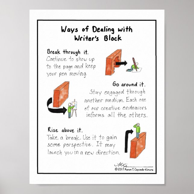 Wege zum Umgang mit Blockdrucken des Autors Poster (Vorne)