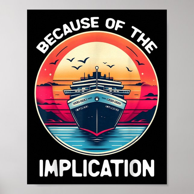 Wegen der Implikation Lustige Bootsfahrt Boati Poster (Vorne)
