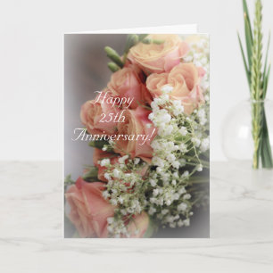 Wegen.... Florales Design zum 25-jährigen Jubiläum Karte