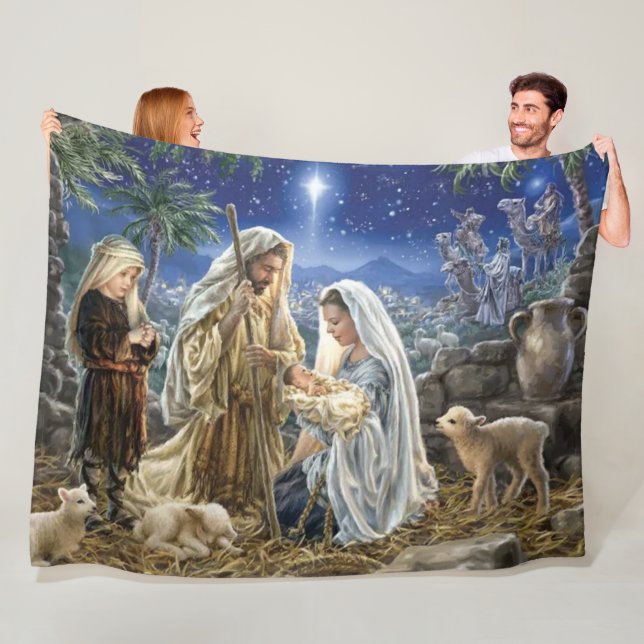 WEGEN in einem MANGER Fleece Blanket (Beispiel)