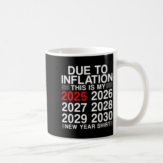Wegen Inflation Lustiger Neujahr 2026 Tee Männer F Kaffeetasse (Rechts)