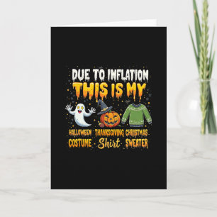 Wegen Inflation Thanksgiving Weihnachts Sweater Ha Karte