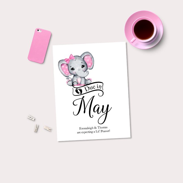 Wegen May Little Peanut Baby Elephant Postkarte (Von Creator hochgeladen)