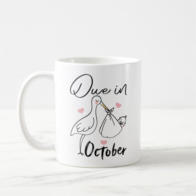 Wegen Oktober Niedlicher Schwan, der ein frisches  Kaffeetasse (Links)