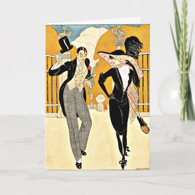 Wegener - Ein elegantes Paar der 1920er Karte (Vorderseite)