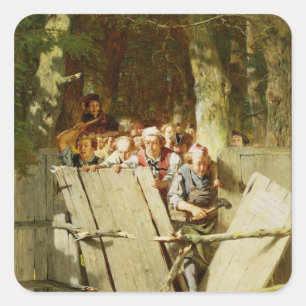 Wegerecht Quadratischer Aufkleber