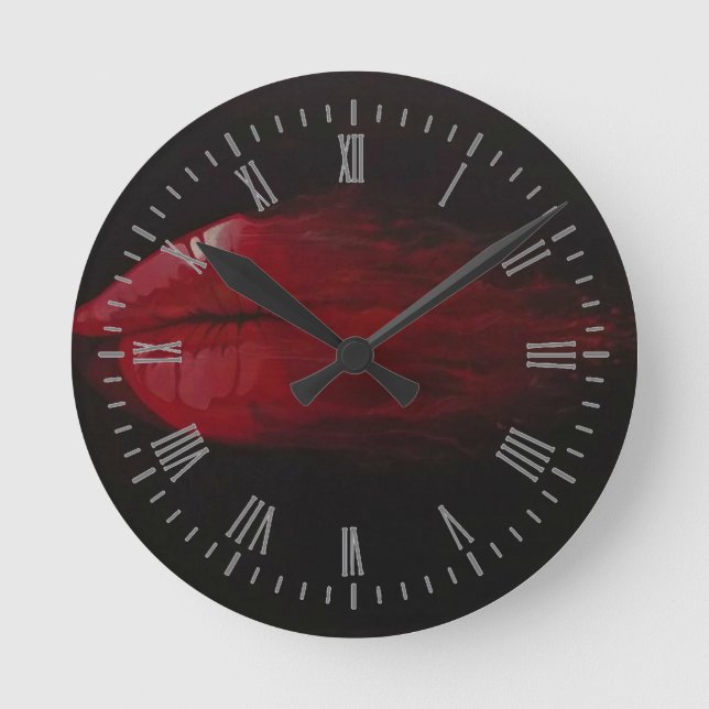 weggeblasen runde wanduhr (Vorderseite)