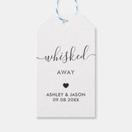 weggerissen, Whisk Gefallen, Hochzeitsmarken Geschenkanhänger
