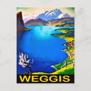 Weggis, Ansicht Luzerner See, Schweiz Postkarte