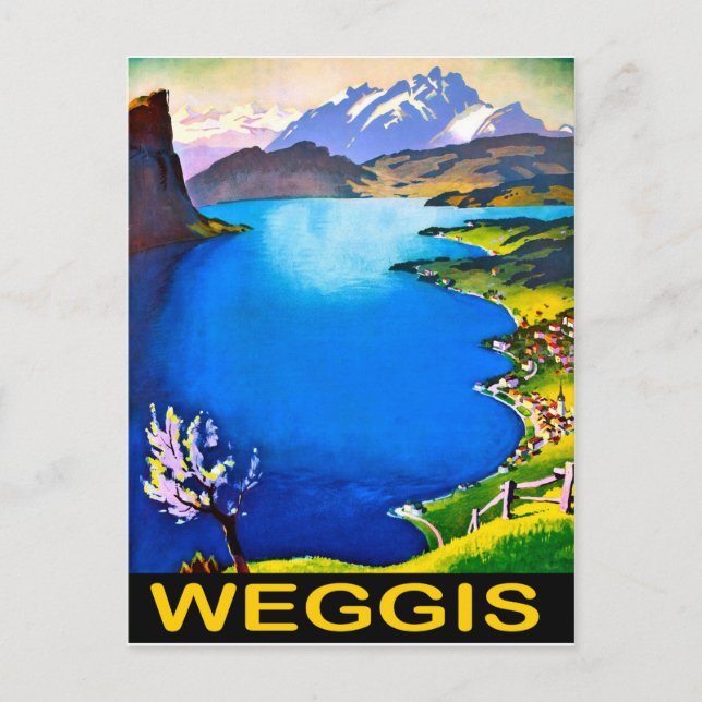 Weggis, Ansicht Luzerner See, Schweiz Postkarte (Vorderseite)
