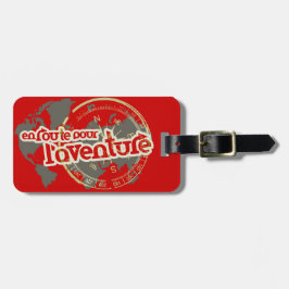 Wegstrecke pour l'aventure red luggage tag gepäckanhänger