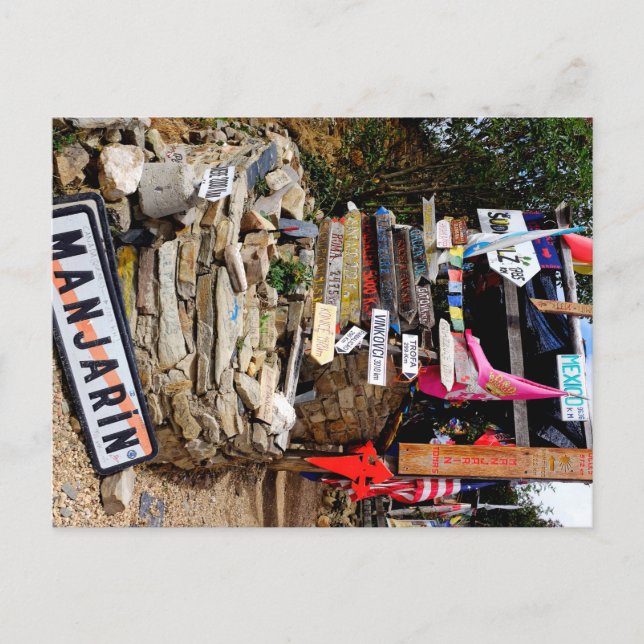 Wegweiser Feiertagspostkarte (Vorderseite)