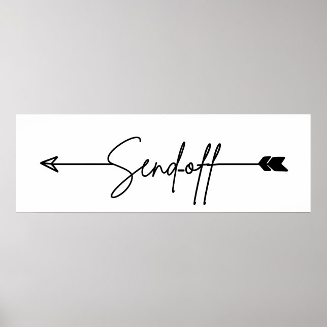 Wegweiser für Hochzeitszeichen absenden Poster (Vorne)