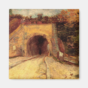 Wegweiser mit der U-Bahn Viadukt von Vincent van G Magnet