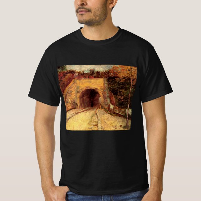 Wegweiser mit der U-Bahn Viadukt von Vincent van G T-Shirt (Vorderseite)
