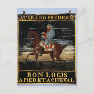 Wegweiser mit Frederick the Great auf Horseend Postkarte