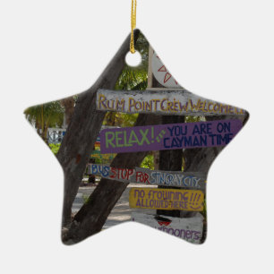 Wegweiser Rum Point Grand Cayman Keramikornament