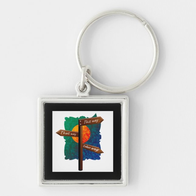 Wegweiser Schlüsselanhänger (Vorne)