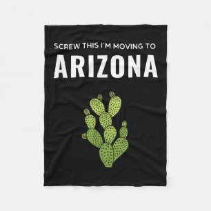 Wegziehen, verdammt, ich ziehe nach Arizona State Fleecedecke