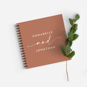 Weh Gästebuch terracotta minimale moderne Notizbuch