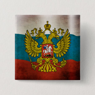 Wehende Flagge Russlands Button