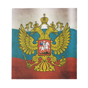 Wehende Flagge Russlands Notizblock