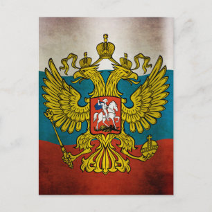 Wehende Flagge Russlands Postkarte