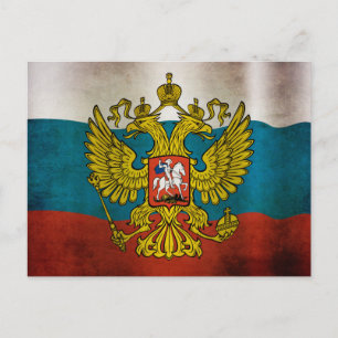 Wehende Flagge Russlands Postkarte
