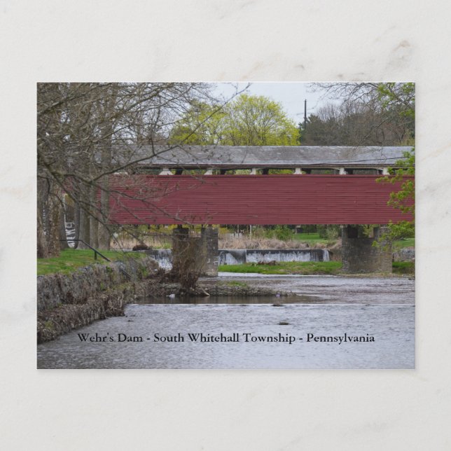 Wehr's Dam - South Whitehall Township - PA Postkarte (Vorderseite)