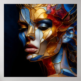 Weibchen aus Hartglas - Harmonie in Glas und Haut Poster