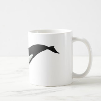 Weibchen aus schwarzem und weißem Orca Killer Kaffeetasse