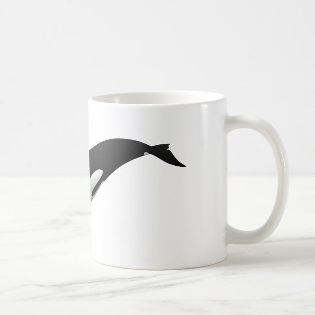 Weibchen aus schwarzem und weißem Orca Killer Kaffeetasse (Rechts)