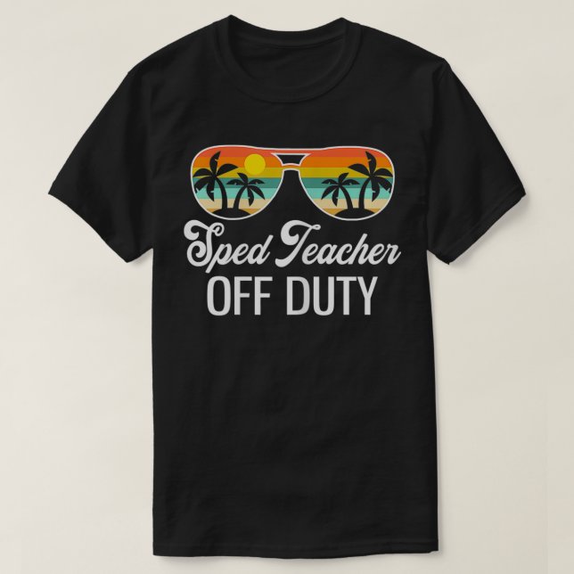 Weibchen besondere Bildung Lehrer von der Pflicht  T-Shirt (Design vorne)