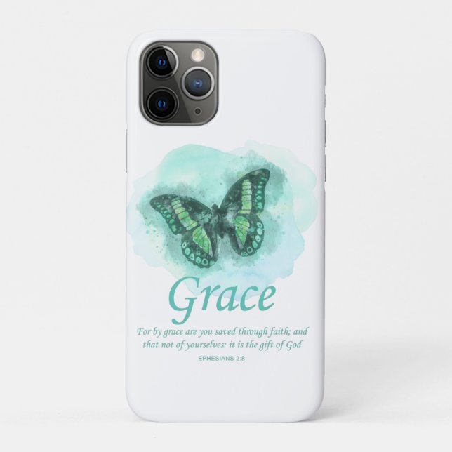 Weibchen Christliche Butterfly Verse: Grab Case-Mate iPhone Hülle (Rückseite)