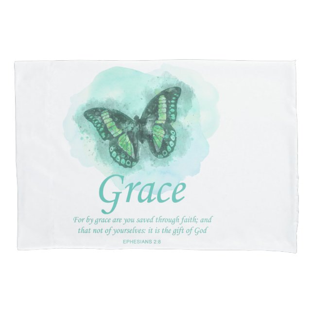 Weibchen Christliche Butterfly Verse:Grab Kissenbezug (Vorderseite)