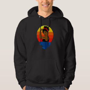 Weibchen Curly Black Afro Afro American Hoodie