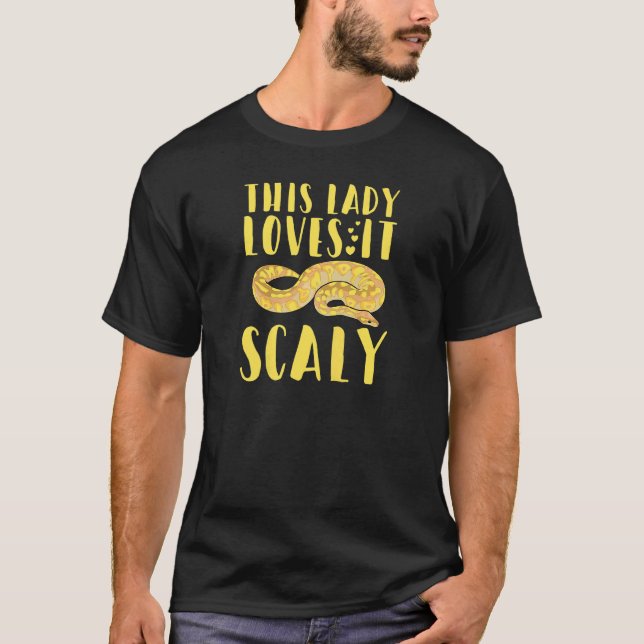 Weibchen Diese Dame Liebe es schuppig für einen Ba T-Shirt (Vorderseite)