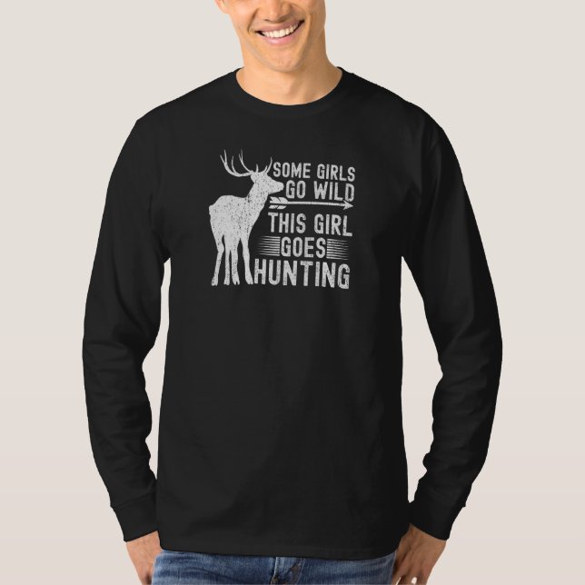 Weibchen dieses Mädchen wird Jagdsaison für Hirsch T-Shirt (Vorderseite)