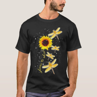 Weibchen Dragonfly Sonnenblumen Lehrerin Wachstum  T-Shirt