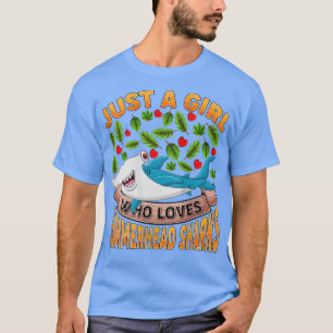 Weibchen Funny Shark Lover Just A Girl, die Liebe T-Shirt
