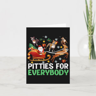 Weibchen für jeden Weihnachtsgeburten Pitbuli Hund Karte
