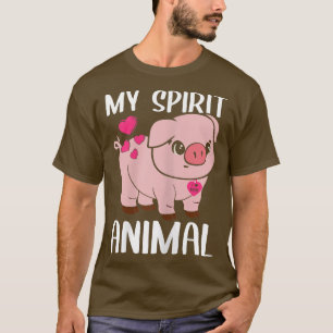 Weibchen Mein Geist Tier Schwein I Liebe Mama Neck T-Shirt