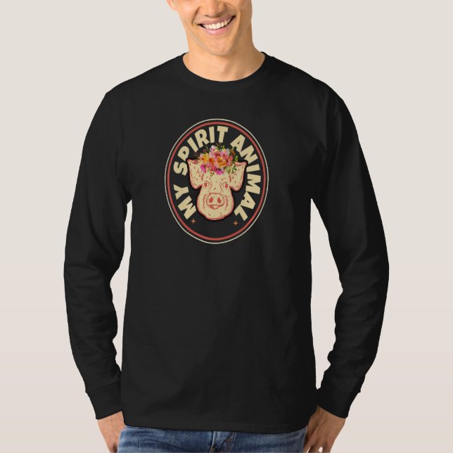 Weibchen Mein Geist Tier Schweinefleisch Bauer Nie T-Shirt (Vorderseite)