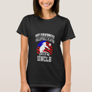 Weibchen Mein Lieblings-Volleyball-Spieler ruft mi T-Shirt