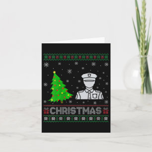 Weibchen Polizei Xmas Tree Lighting Ugly Weihnacht Karte