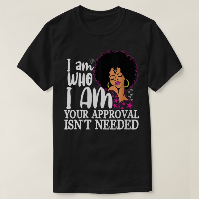 Weibchen Schwarze Königin spendet lockiges natürli T-Shirt (Design vorne)